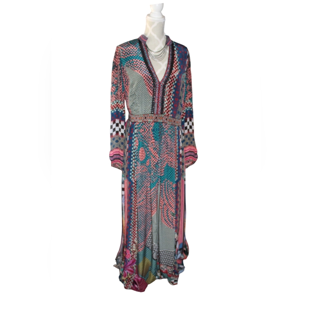 Bohemian, 60's, Woodstock, Festival, Multicolor Patchwork Design Women's Dress